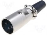 Канон микрофон XLR-3W Щепсел XLR мъжки PIN 3 прав на проводни F191
